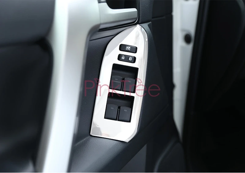 Обшивка дверной панели для Toyota Land Cruiser Prado 150 2010 2013 2014 2018 внутренние хромированные