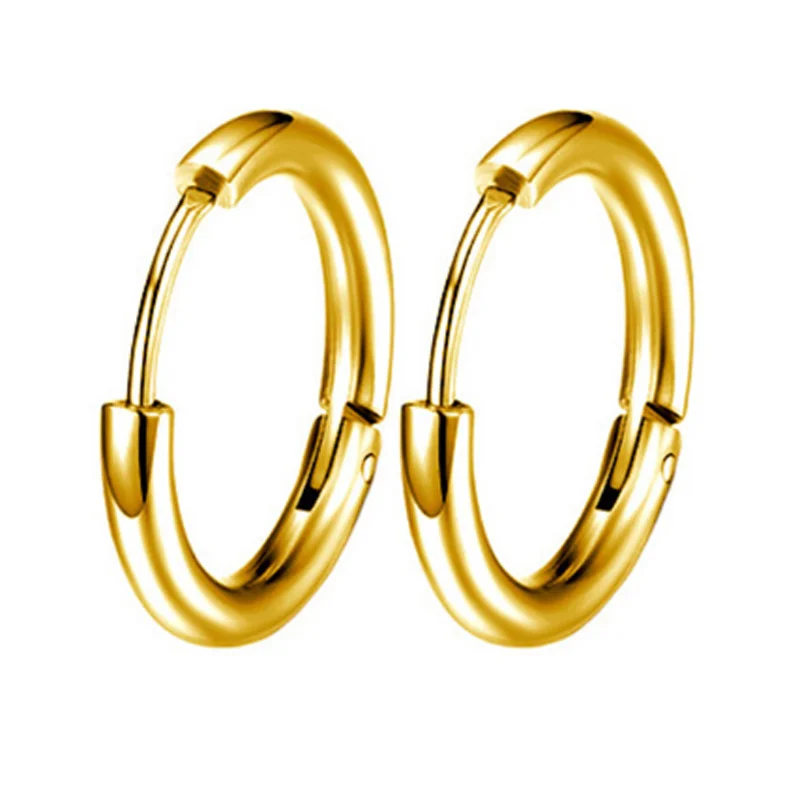 

Fashion Trendy Roud Pattern Unisex Stainless SteelSmooth Round Earring Fashion Jewelry AT0051