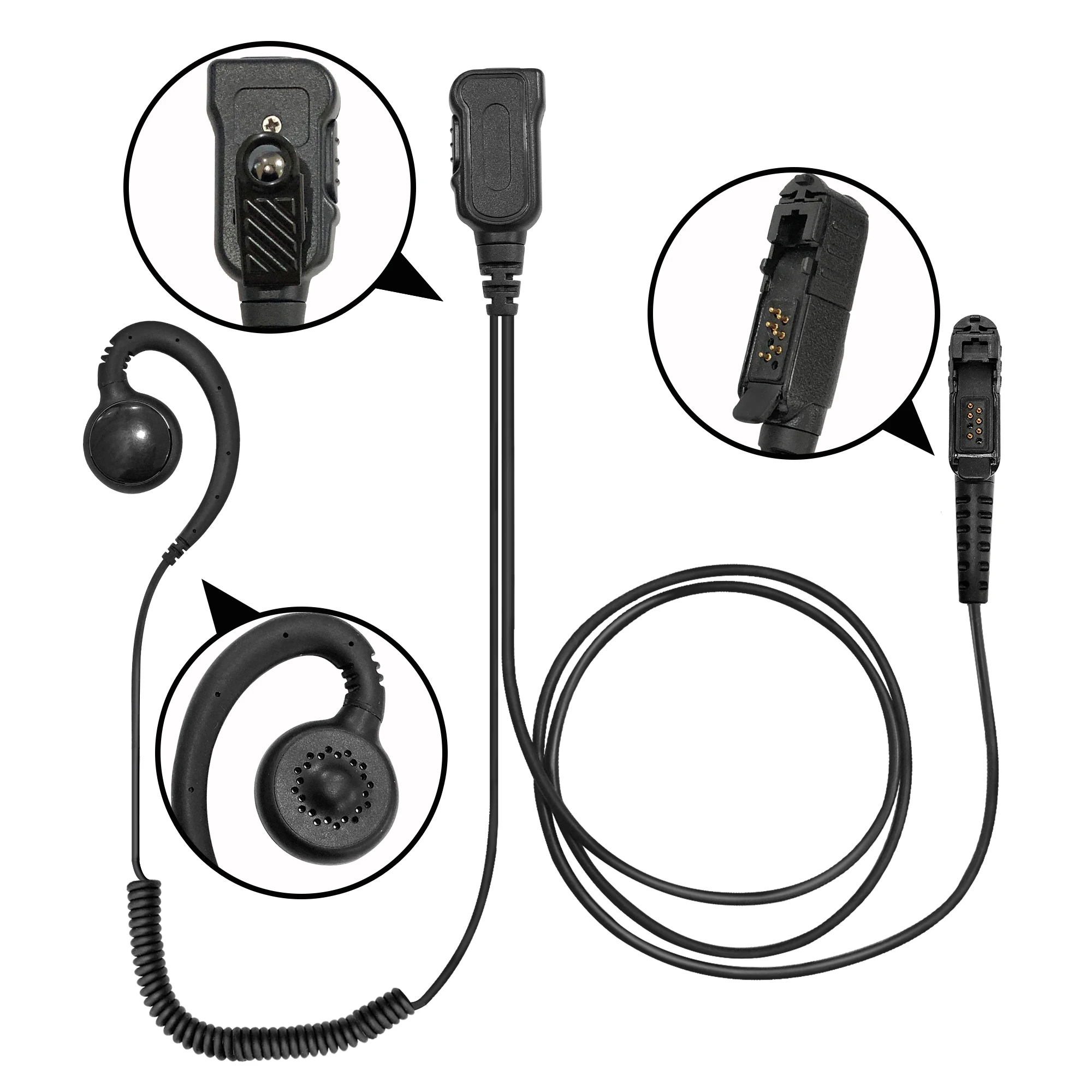Swivel PTT Earpiece For XPR3300 XPR3500 XPR3000e XPR3500e XTS5000 DP2000 DP3441 DP2000e DP2400e DP2600e MTP3500 Radio