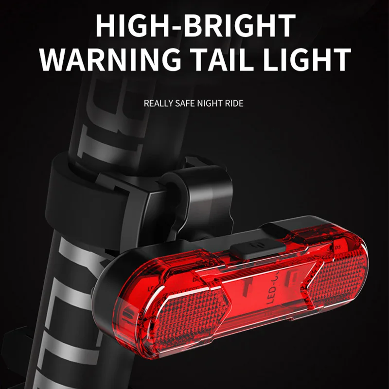

Bicycle Light 2021 New USB Charging LED Warning MTB Light Night Cycling Tail Light Mountain Bike Accessories