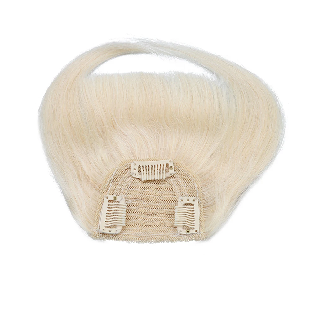 Челка из натуральных волос Toysww прямая Реми с 3 заколками 25 г в упаковке | Шиньоны и