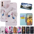 Флип-чехол для Samsung Galaxy S21 Ultra 5G, мягкий кожаный симпатичный чехол-книжка с бумажником для Samsung S21 FE Case S 21 Plus S21, чехол, чехлы