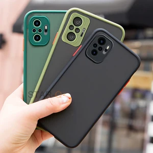 skin feel matte silicone hard phone case for xiaomi redmi note 10 pro max 10s note10 poco f3 global shockproof back cover free global shipping
