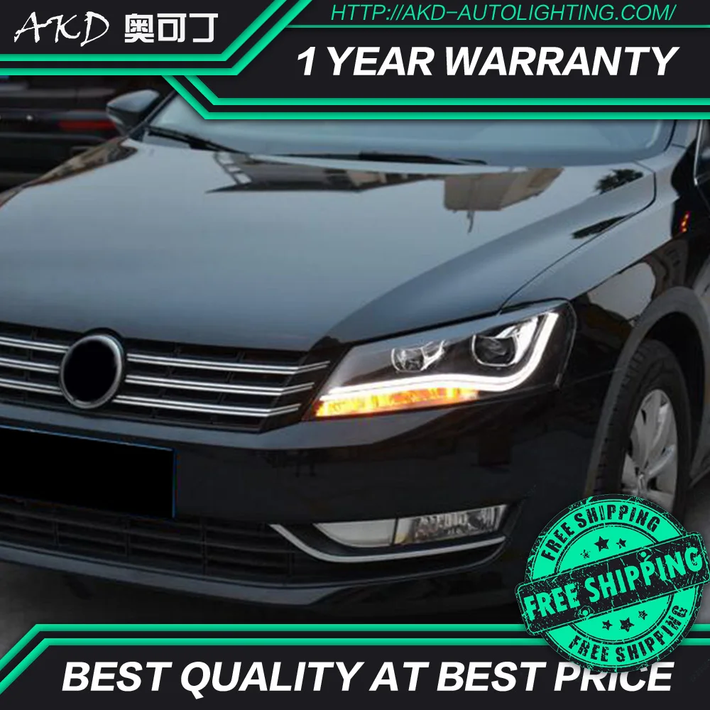 AKD тюнинг автомобильных фар для VW Passat B7 US Verson светодиодные фары DRL ходовые огни Bi