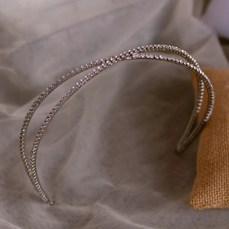 Корейская сверкающая свадебная тиара короны кристалл невесты ободки вечерние