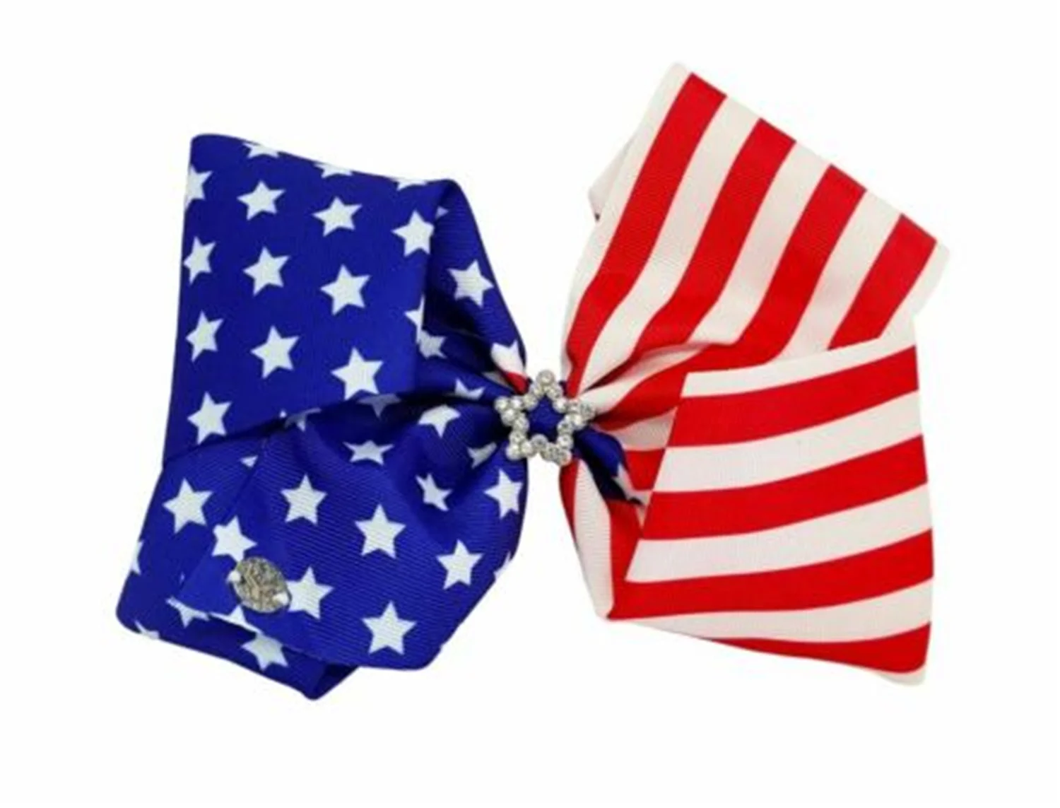 Новинка бант для волос заколка 8 дюймов пентаграмма красные и белые полосы