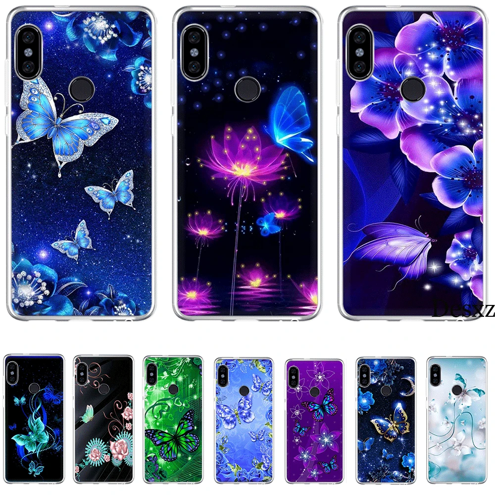 Чехол TPU для Xiaomi mi CC9 CC9E 9T x 2S 6 8 9 SE A1 A2 5X 6X MAX 3 A3 Pro Lite чехол бабочка на белых розах