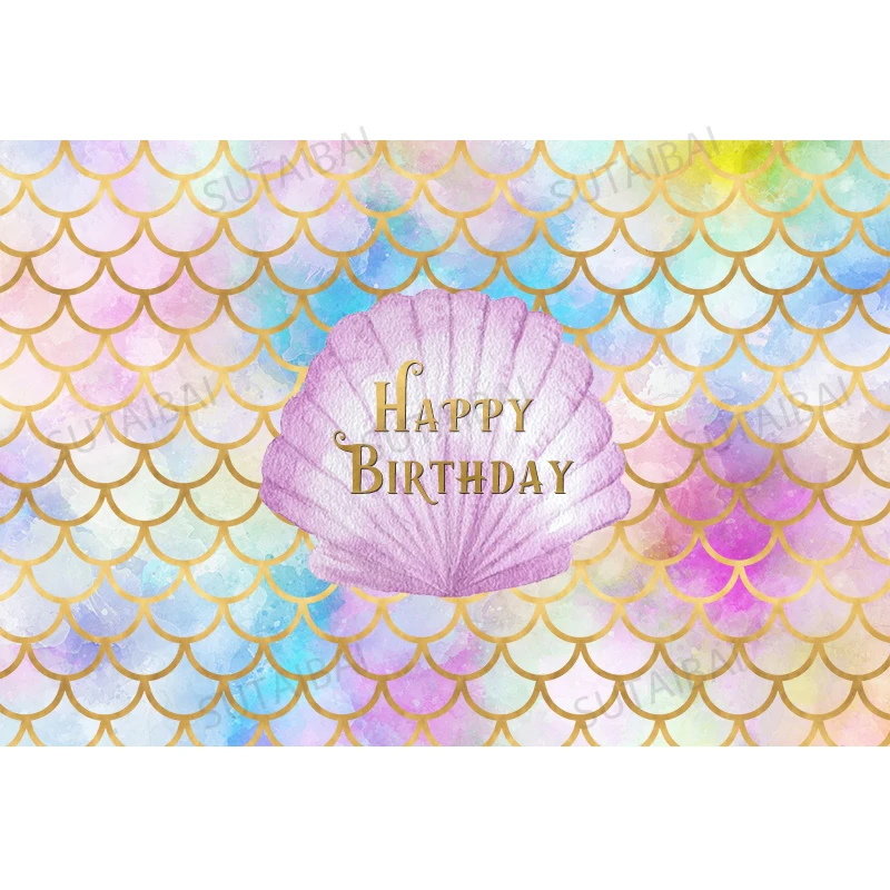

Sequin Scales Mermaid Glitter Baby Portrait Cake Smash Birthday Party Backdrops Photography Background Studio Photo Shooting