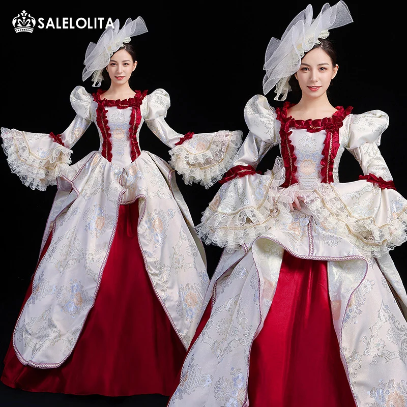 Новейшее платье для рождественской вечеринки женщин Мария Антуанетта бальное в