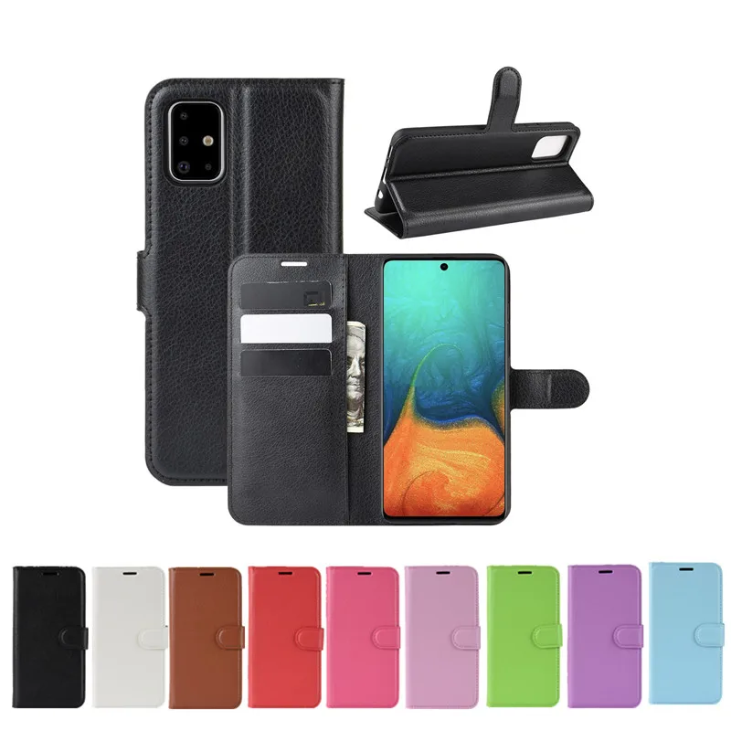 100pcs/Lot Litchi Grain Flip PU Leather Phone Case For Samsung...