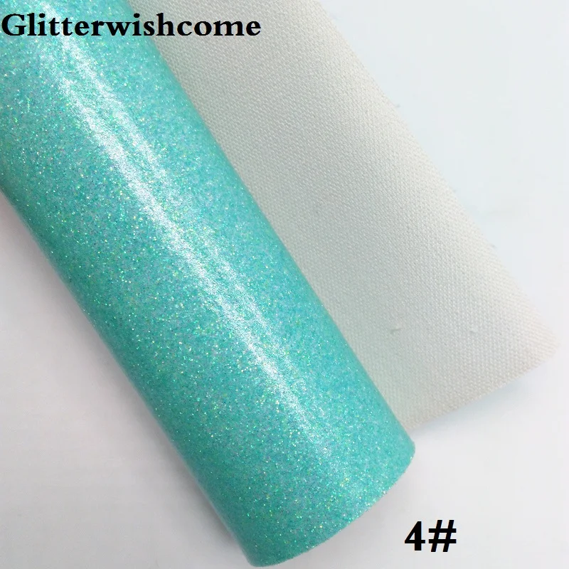 4 Glitterwishcome 30X134 см мини-рулон блестящая ткань винил для бантов гладкая блестящая кожа ткань искусственная кожа для бантов, GM200 - Цвет: 4