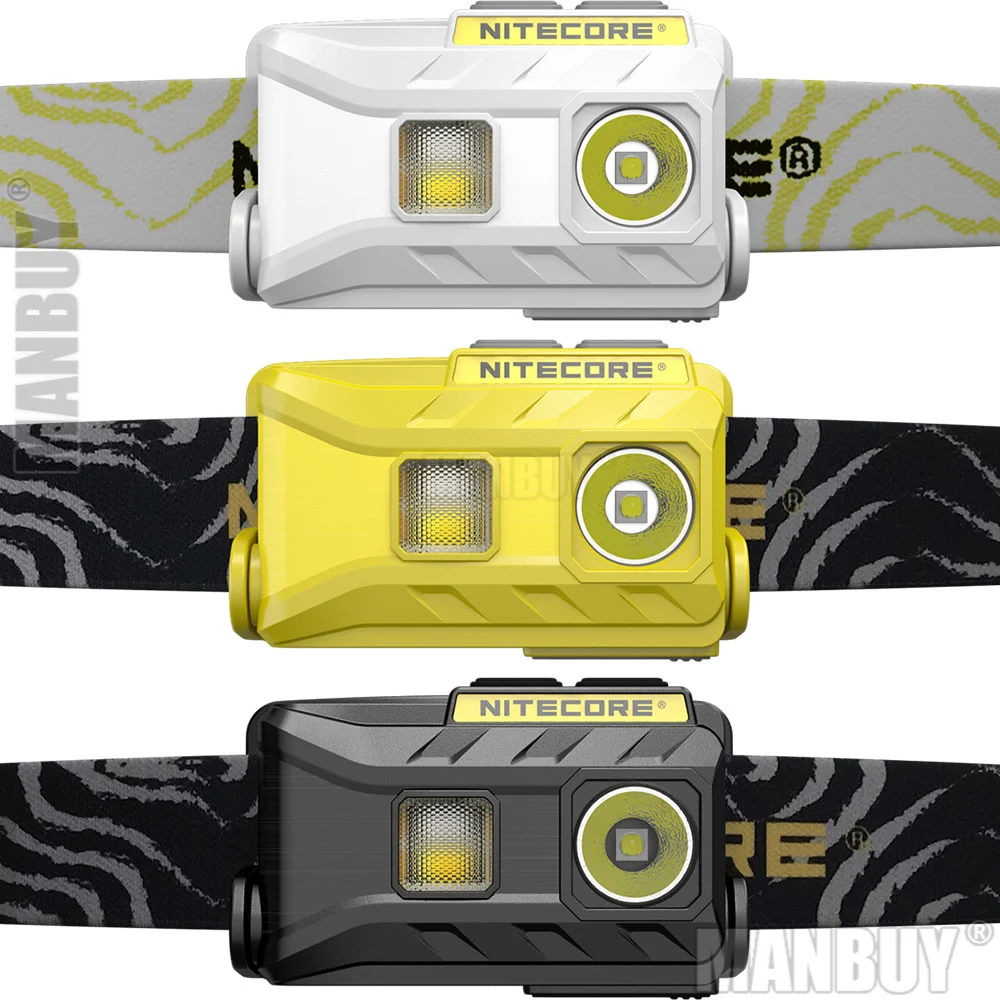 2021 Nitecore NU25 3xled Перезаряжаемые фары 360 люмен Трехместный Выходы легкий фар фонарик