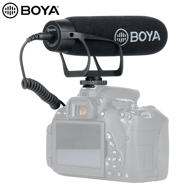 Супер кардиоидный видеомикрофон BOYA для DSLR камеры Canon Nikon Sony Panasonic