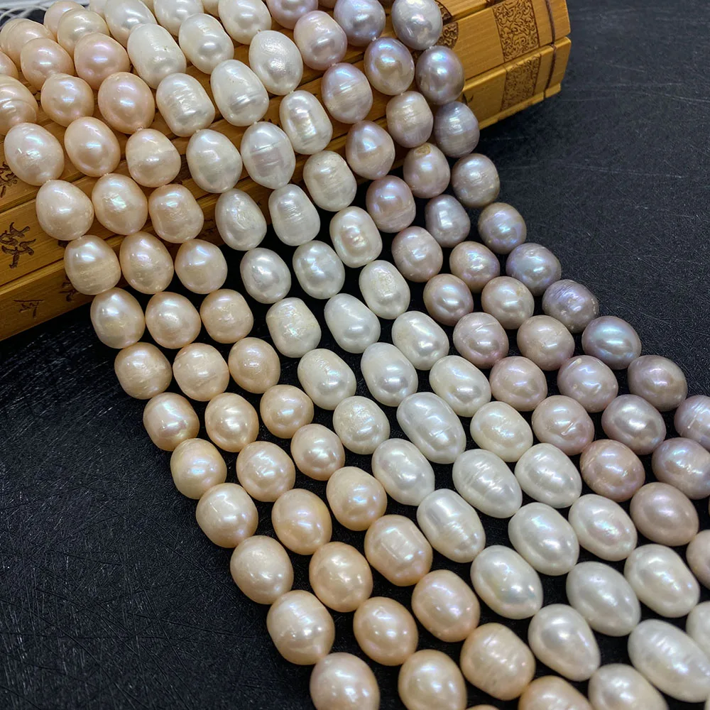

Natural Freshwater Pearl Beads High Quality Rice Shape Punch Loose Beads for DIY Elegant Necklace Bracelet Jewelry Making