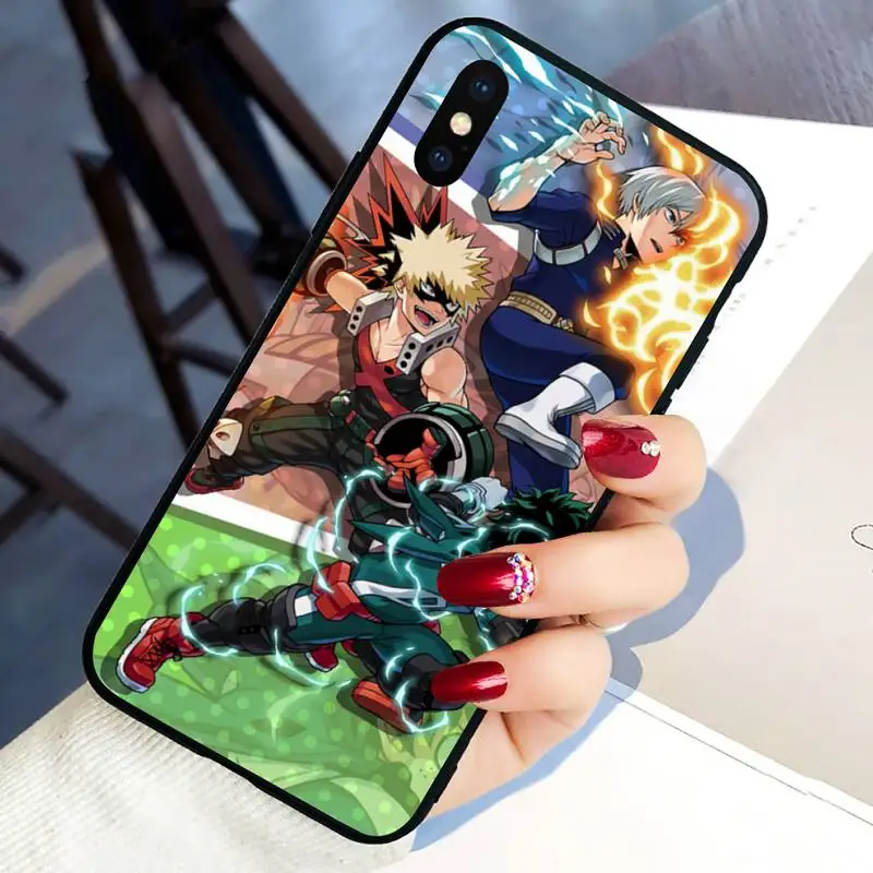 

Anime My Hero Academia Phone Case For Black-Iphone 5 5s se 6 6s 7 8 11 12 X Xs Xr Pro Plus Max Mini Cover