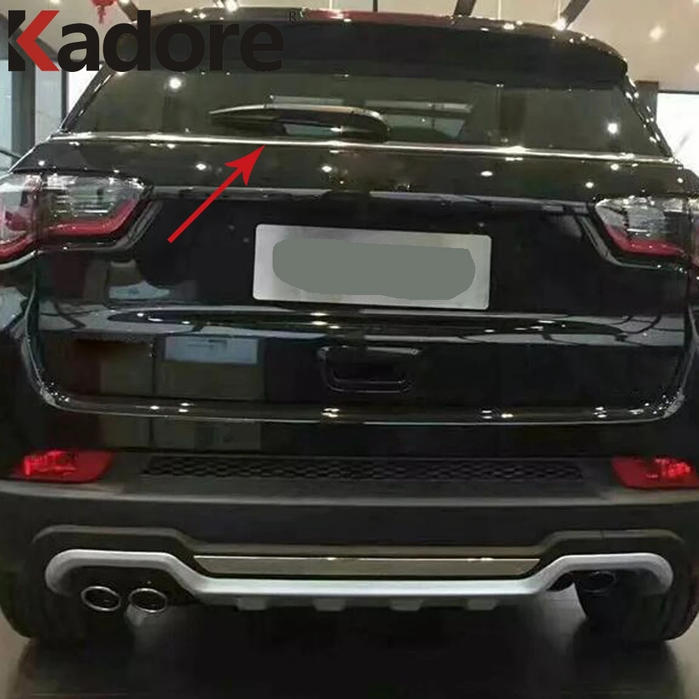 

Rear Tail Window Lid Strip Cover Trim Sticker For Jeep Compass 2017 2018 2019 2020 2021 Stainless Steel Car Styling Accessories