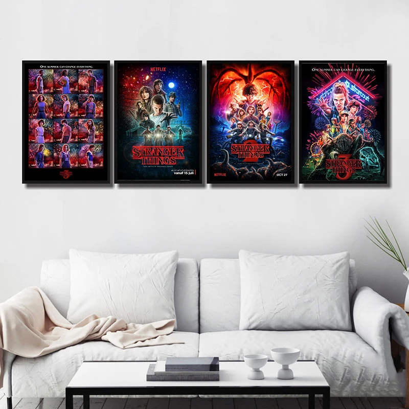 

Movie Poster Stranger Things Poster Canvas Home Decor Paintings Wall Art HD Prints Creative Poster Modular Living Room