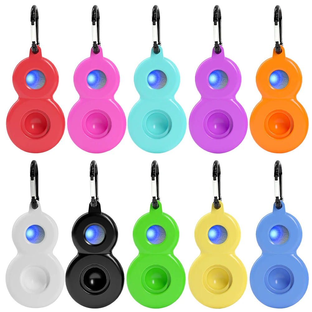 Juguetes antiestr&eacute;s para adultos y ni&ntilde;os, juguete sensorial colgante de silicona con forma de calabaza que puede brillar, con burbujas-0