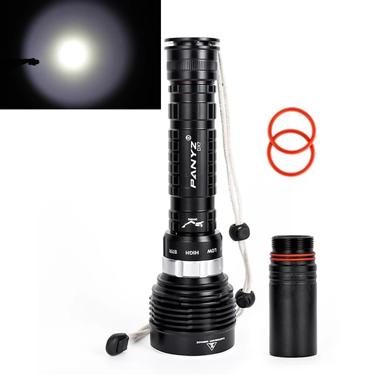 

Подводный фонарь panyz 7000 люмен 7 светодиодов