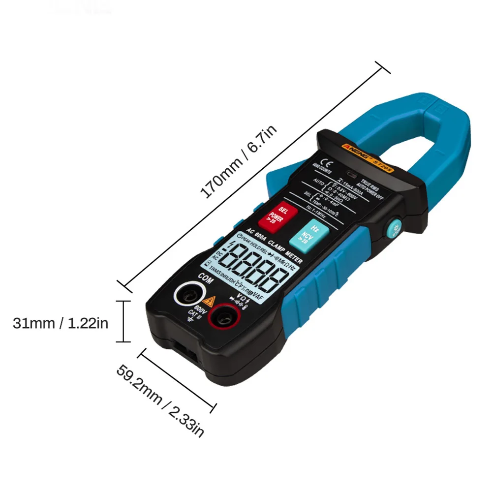 Digital Multimeter AC/DC Voltage Electronic Ammeter Voltmeter Ohmmeter With Temperature Tester Handheld Portable Clamp Meter | Инструменты