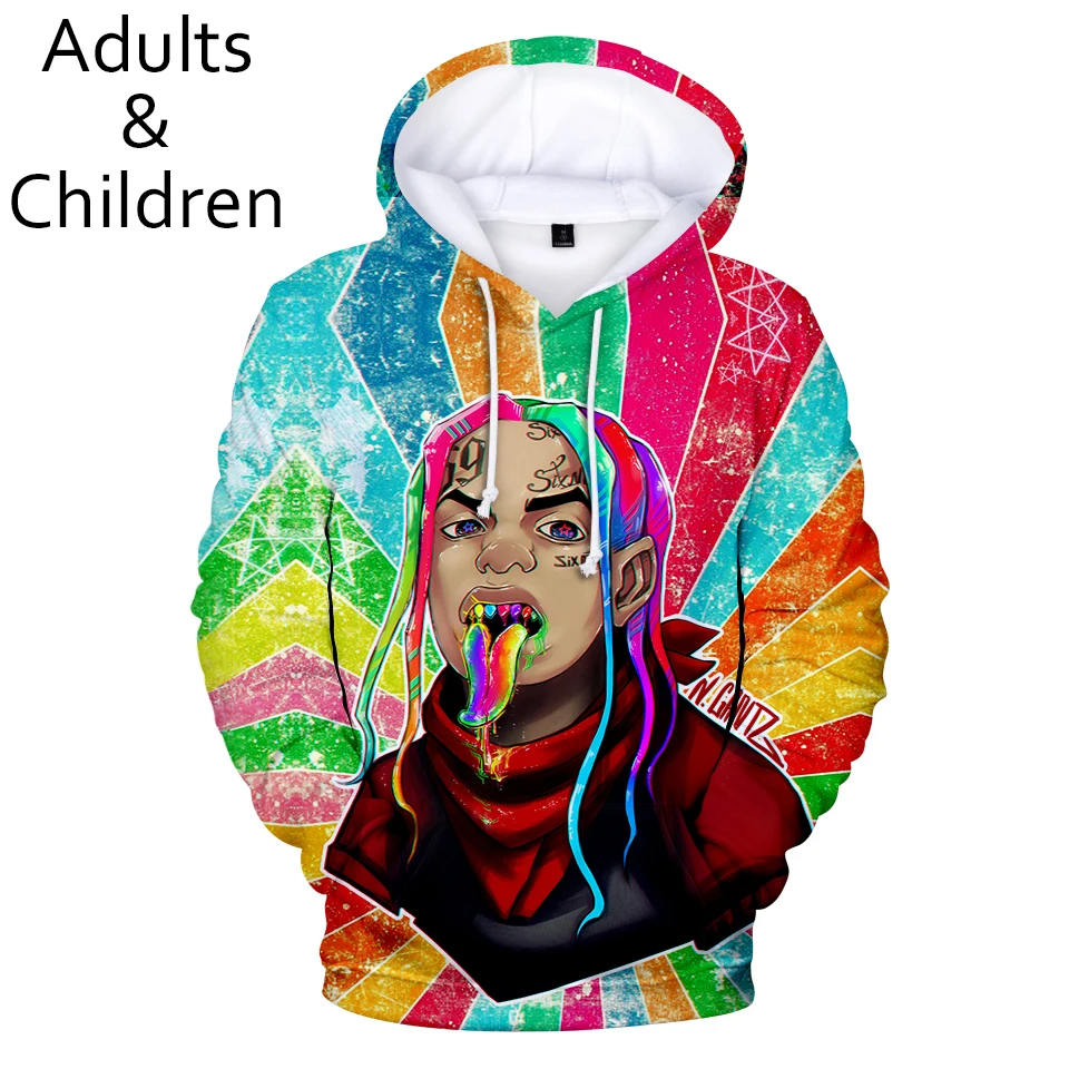 

Suitable 6IX9INE 3D Hoodies Harajuku Children Sweatshirts Men Women Fashion 3D 6IX9INE Hooded Autumn Boys Girls Casual Pullovers