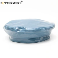 buttermere patent leather beret women blue female french hat 2021 new arrival ladies spring solid cap beret hat