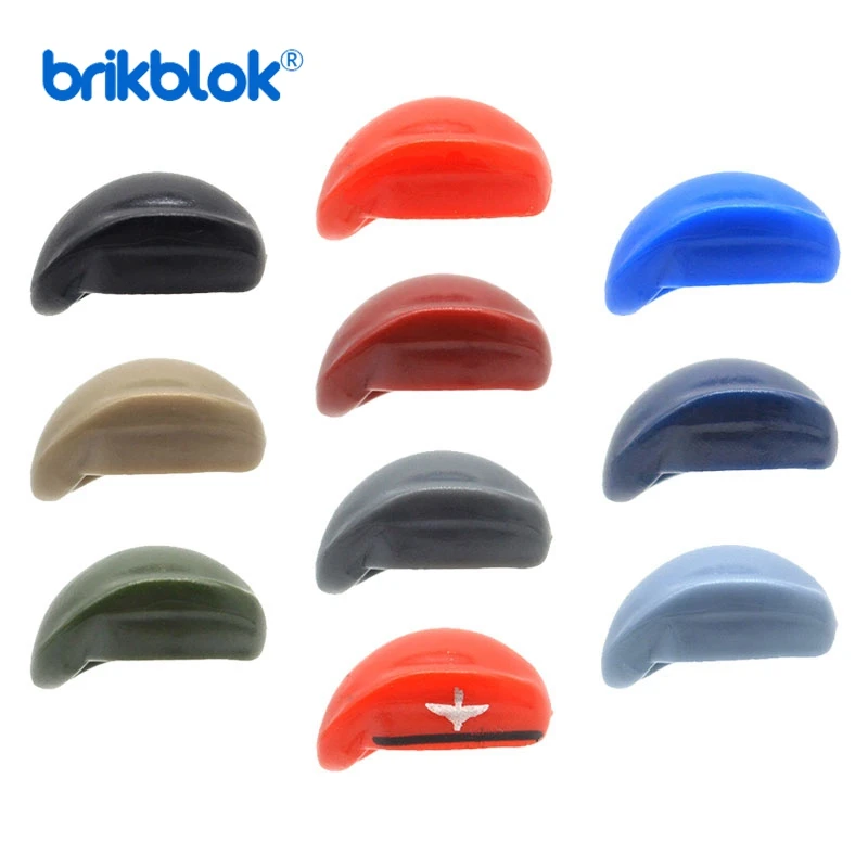 10 кирпичных беретов армии военная Кепка шапка шлем фигурки MOC строительные