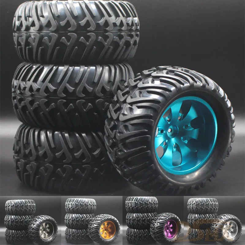 Hsp 1/10 Metal Tires Truck Tires Suitable For 94111 94188 94108 And Other Hpi