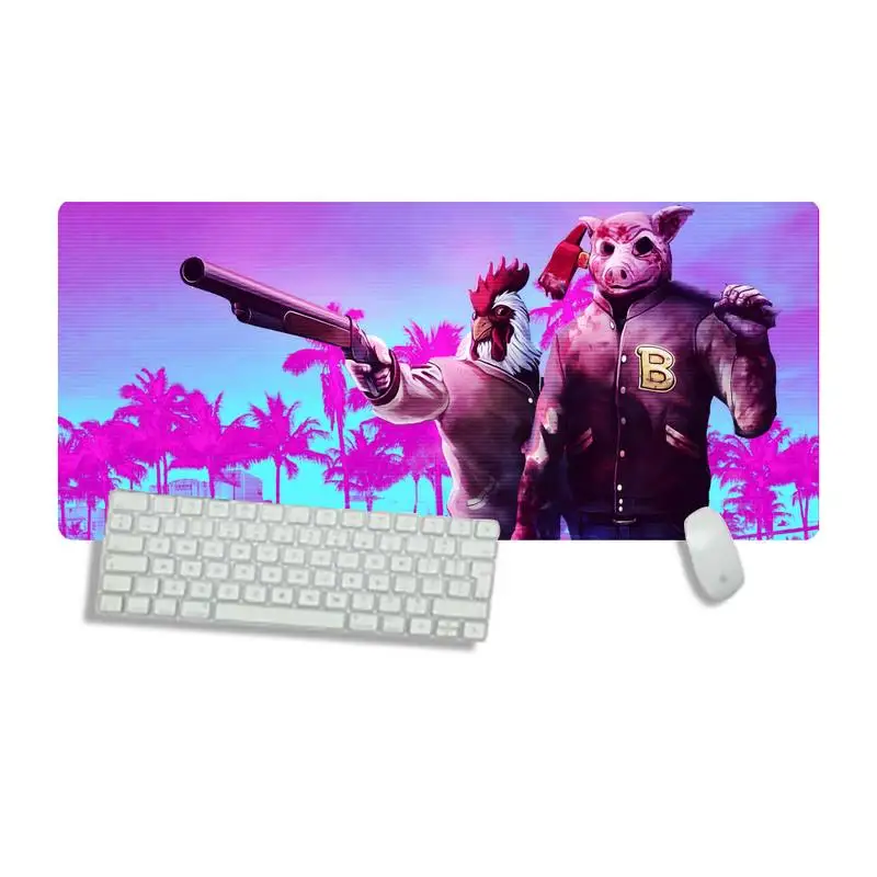 

hotline miami gamer Natural Rubber Gaming mousepad Desk Mat Desk Gamer Office gaming Large Mouse Mat pad Non-slip Laptop Cushion