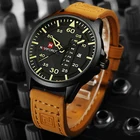 Часы наручные NAVIFORCE Мужские кварцевые, модные брендовые Роскошные деловые, с кожаным ремешком, водонепроницаемость 30 м