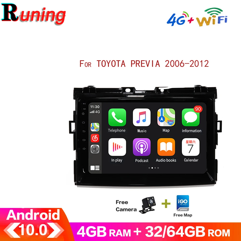 

For Toyota Previa XR50 2006-2012 Car Android Radio Stereo Multimedia Video Player GPS Navigation No 2 Din DVD Head Unit Carplay