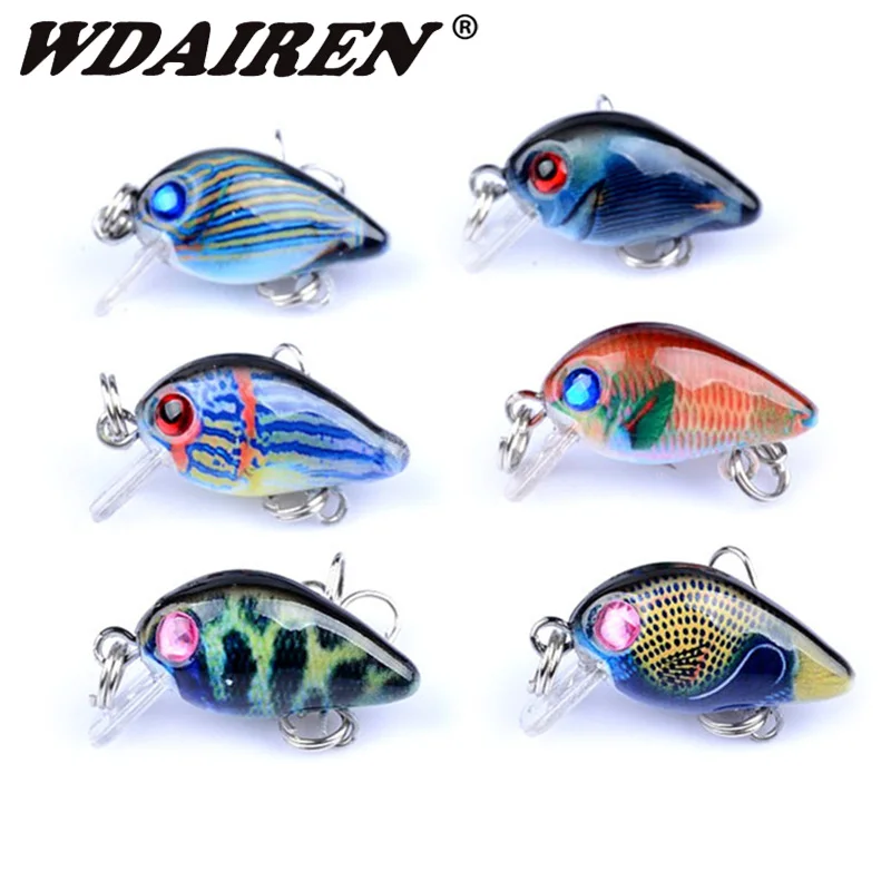 

1Pcs 28mm 1.6g Crazy Wobblers Mini Topwater Crankbait Artificial Japan Hard Bait Pesca Floating Fishing Lures bass Pesca