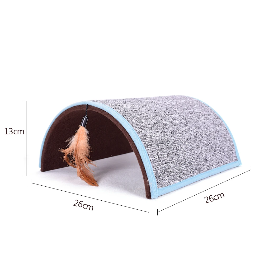 

New Furniture Protector Cat Play Toys Plush Fabriccat Scratcher Cat Scratcher Carpet Cat Scratching Pad Toy with Feather Teaser