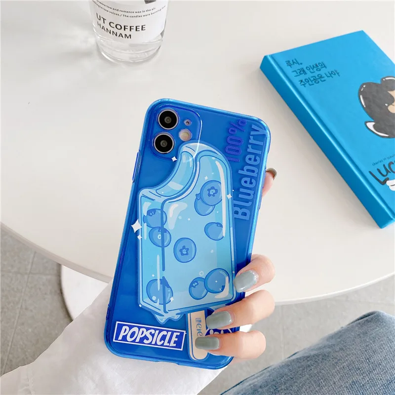 Флуоресцентный чехол с мороженым для iphone 11 Pro Max 7 8 plus X XR XS SE 2 мягкая задняя крышка