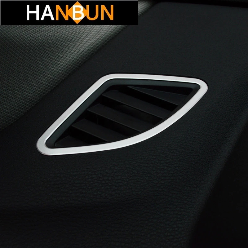 

2pcs Car Dashboard Air Conditioner Outlet Frame Decorative Cover Sticker Trim For BMW X1 F48 2016-19 Interior Auto Accessories