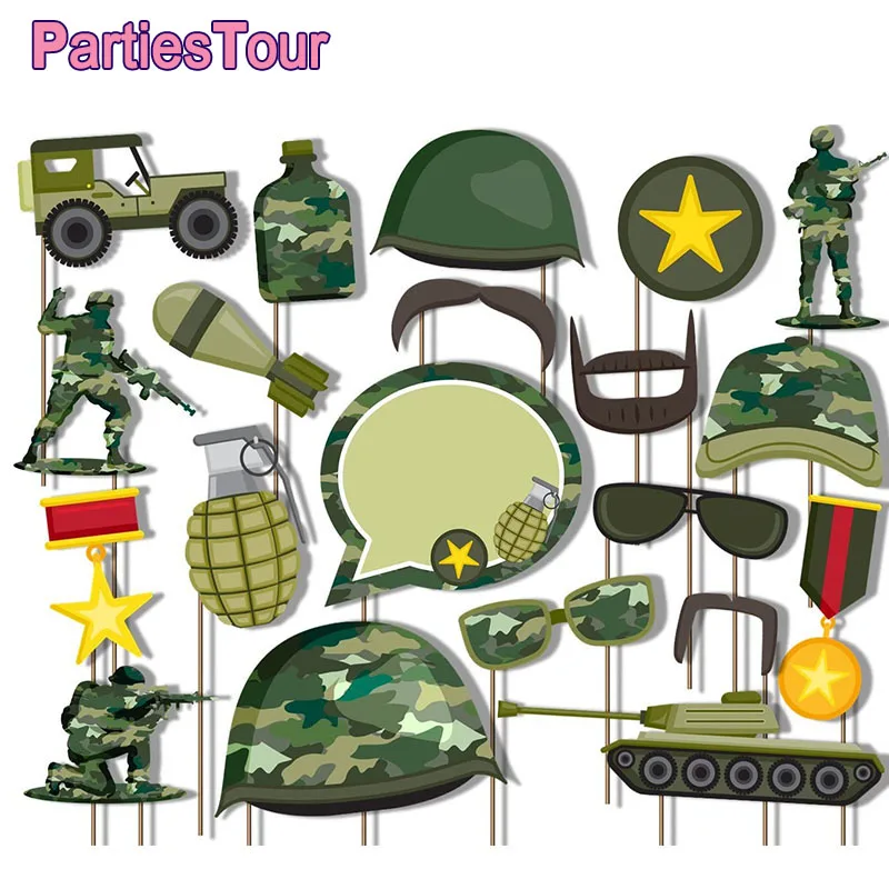 20 штук Эми Военная униформа в стиле сделай сам Реквизит для фотокамер С капюшоном