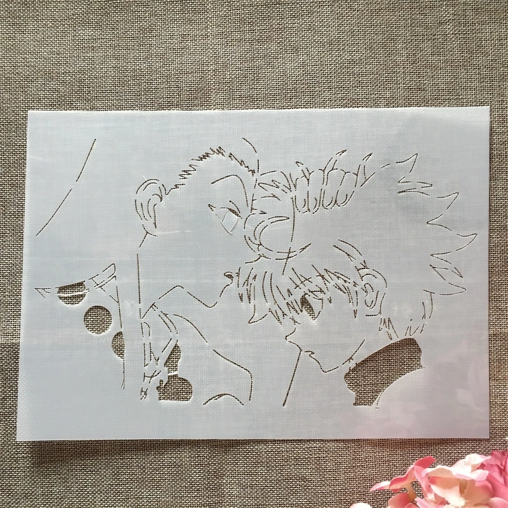 Pochoirs de peinture en couches  A4  29cm  dessin animé Hunter X Hunter Zoldyck et Killua