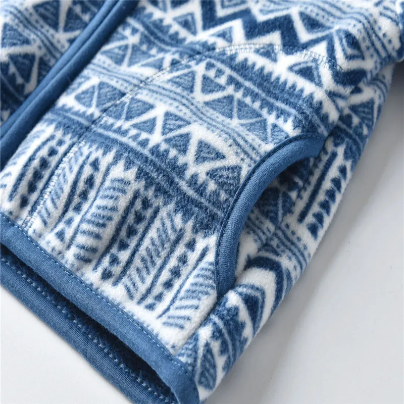 2-8T Children Clothing for Boys Girls Winter Fleece Jackets Zipper Blue Cute Hot Selling Thick Baby Coats | Детская одежда и обувь