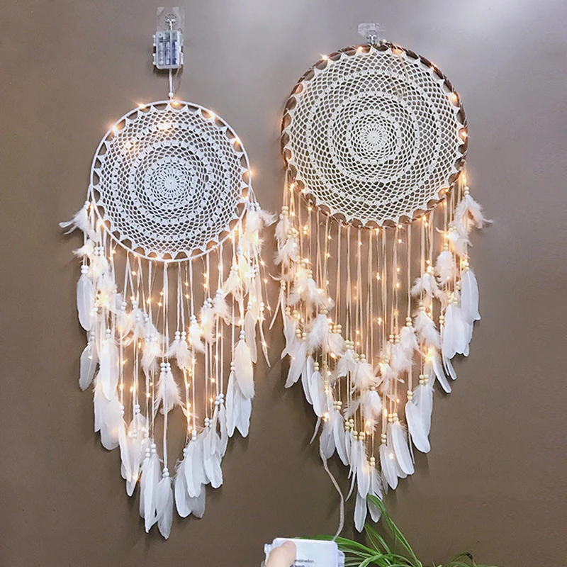 

big dream catcher hanging/light decoration nordic decoration home girls room/nursery/kids decor dreamcatcher children room new 5