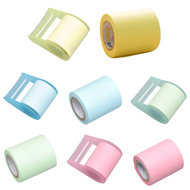 

Creative Cute Free Sticky Note N Times Stickers With Tape Holder Note Paper 4 Colors Desk Stationery Paper Roll Holder New Hot