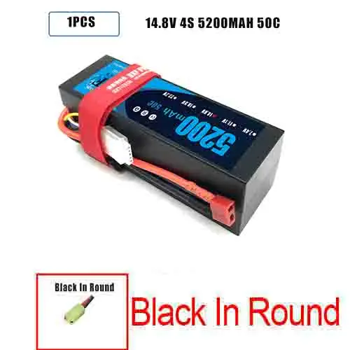 1PCS4S5200HARDBLACK DXF Lipo 4S Батарея жесткий чехол 14,8 V 5200 мА/ч, 6500 мА/ч, 50C 100C 200C AKKU для 1:8 1:10 RC автомобиль E Багги Truggy Грузовик Лодка - Цвет: 1PCS4S5200HARDBLACK