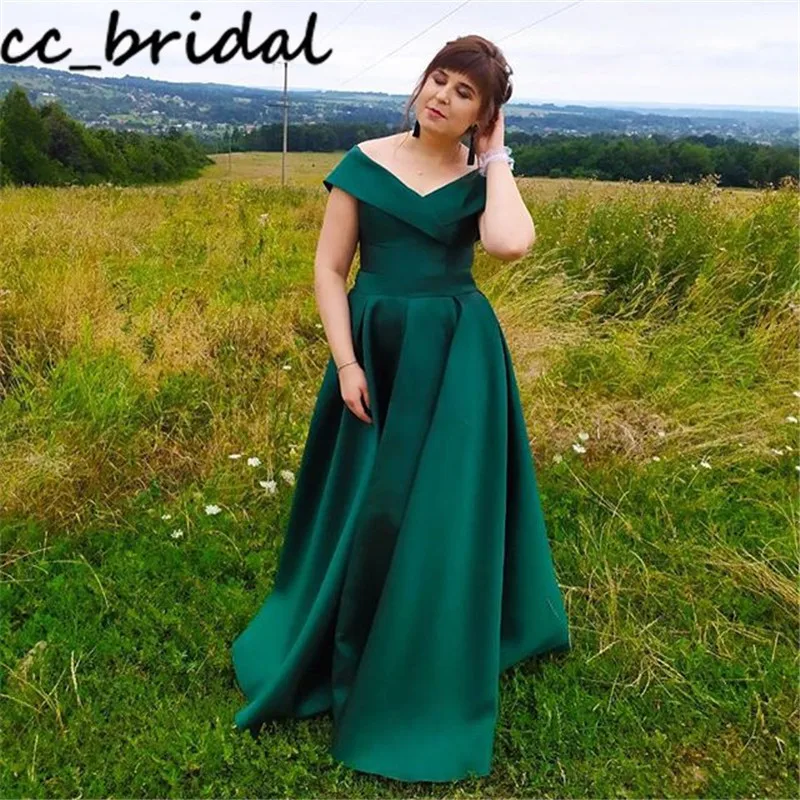 Изумрудно зеленый длинные платья на выпускной 2020 элегантное атласное платье с