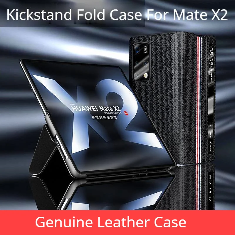 

Genuine Leather Flip Folding Case For Huawei Mate X2 5G Case For Huawei MateX2 Phone Case