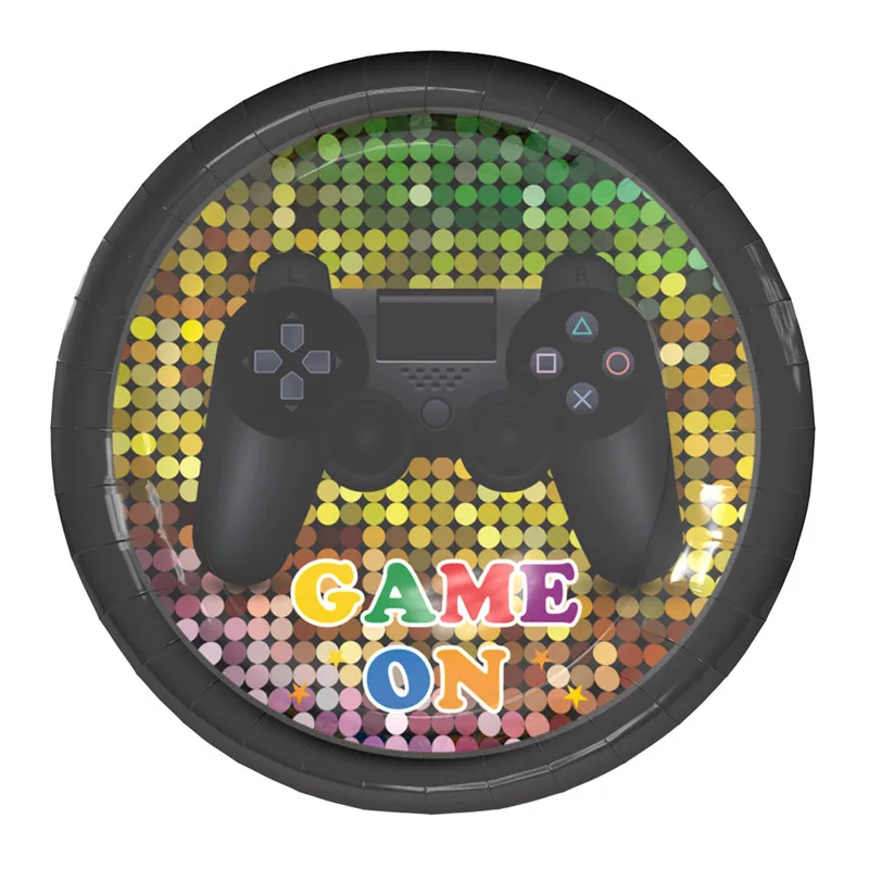 Наборы одноразовой посуды с ручками для игр декоративные салфетки детского дня