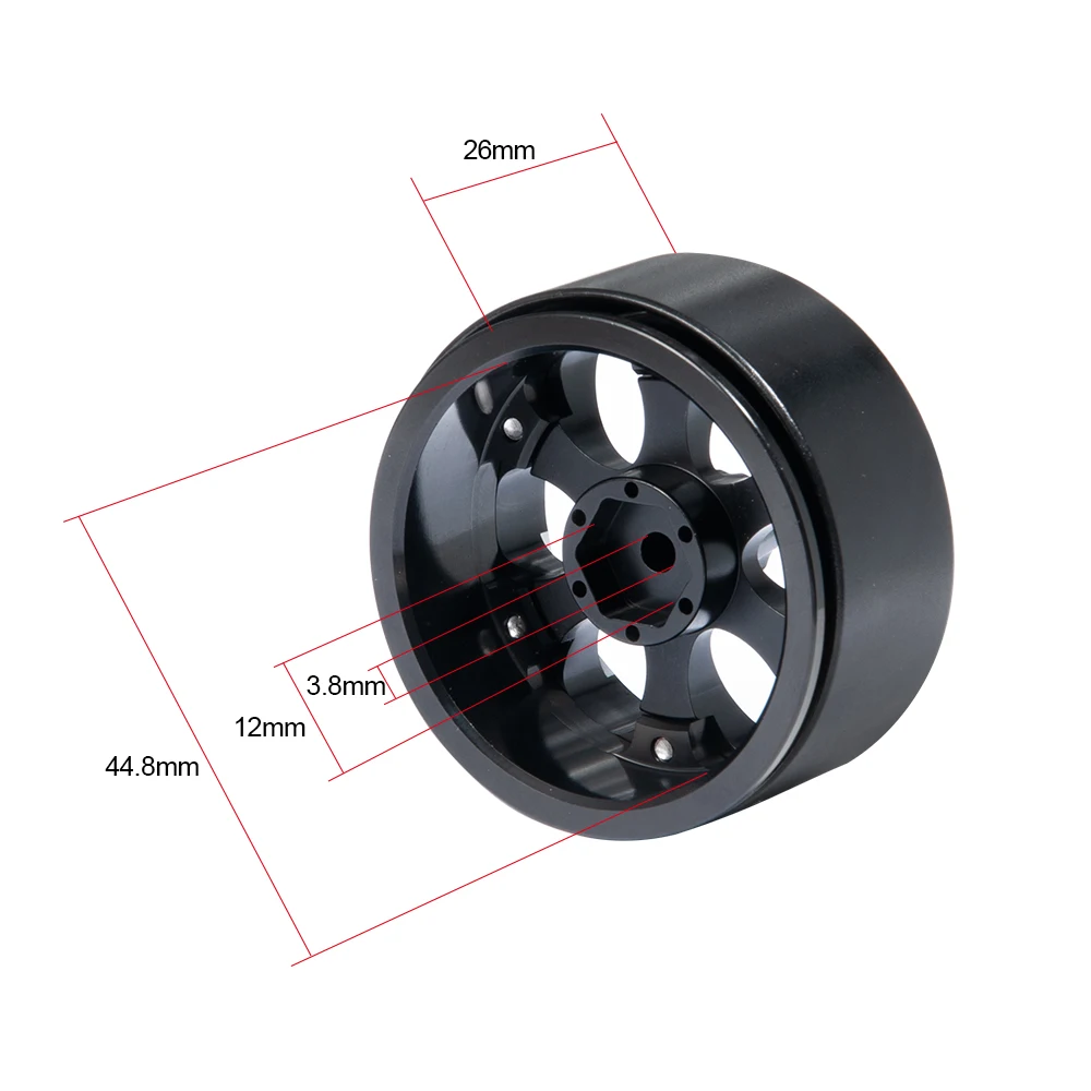 AXSPEED 4 шт./лот 1 9 ''Beadlock спицевые диски из сплава для Axial SCX10 1/10 RC Гусеничный