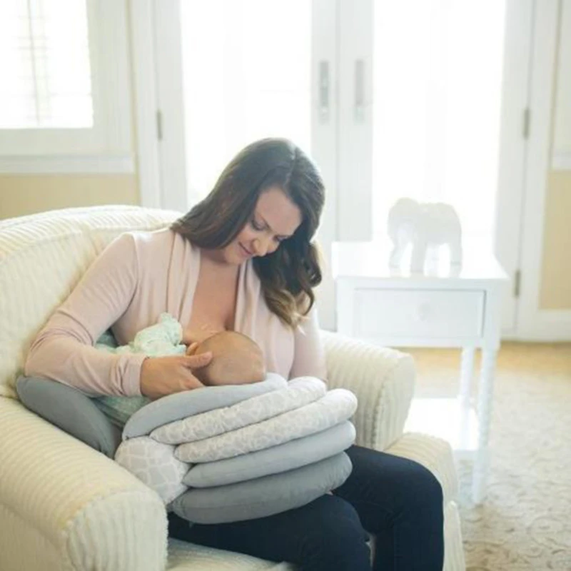 

Baby Feeding Pillow Multifunction Baby Breast-feeding Using Pillows Portable Anti-spit Milk Adjustable Mattress Easy To Clean