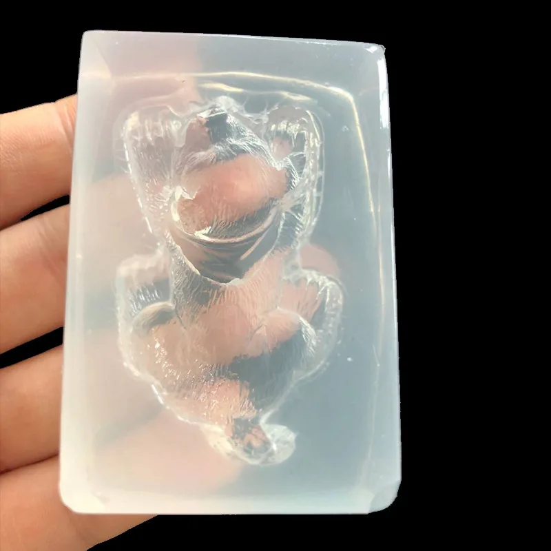 3D Щенок силиконовые формы для Diy брелок кулон ожерелье прозрачный эпоксидный УФ