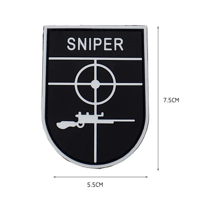 Sniper white Униформа таб тактическая куртка Снайпер патчи военный крюк боевой дух армии тактический патч значок украинский Снайпер - Цвет: Sniper white