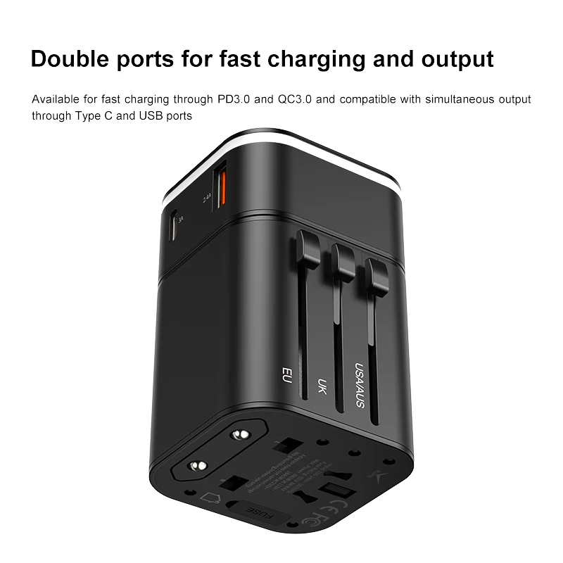 Baseus Быстрая зарядка 4,0 3,0 USB зарядное устройство адаптер питания QC QC4.0 QC3.0 usb type C PD Быстрая зарядка розетка для Великобритании/ЕС/Австралии/США