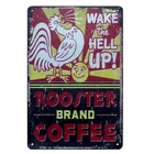 Металлический жестяной знак Пробуждение ад петух паб винтажный Ретро плакат для кафе искусство